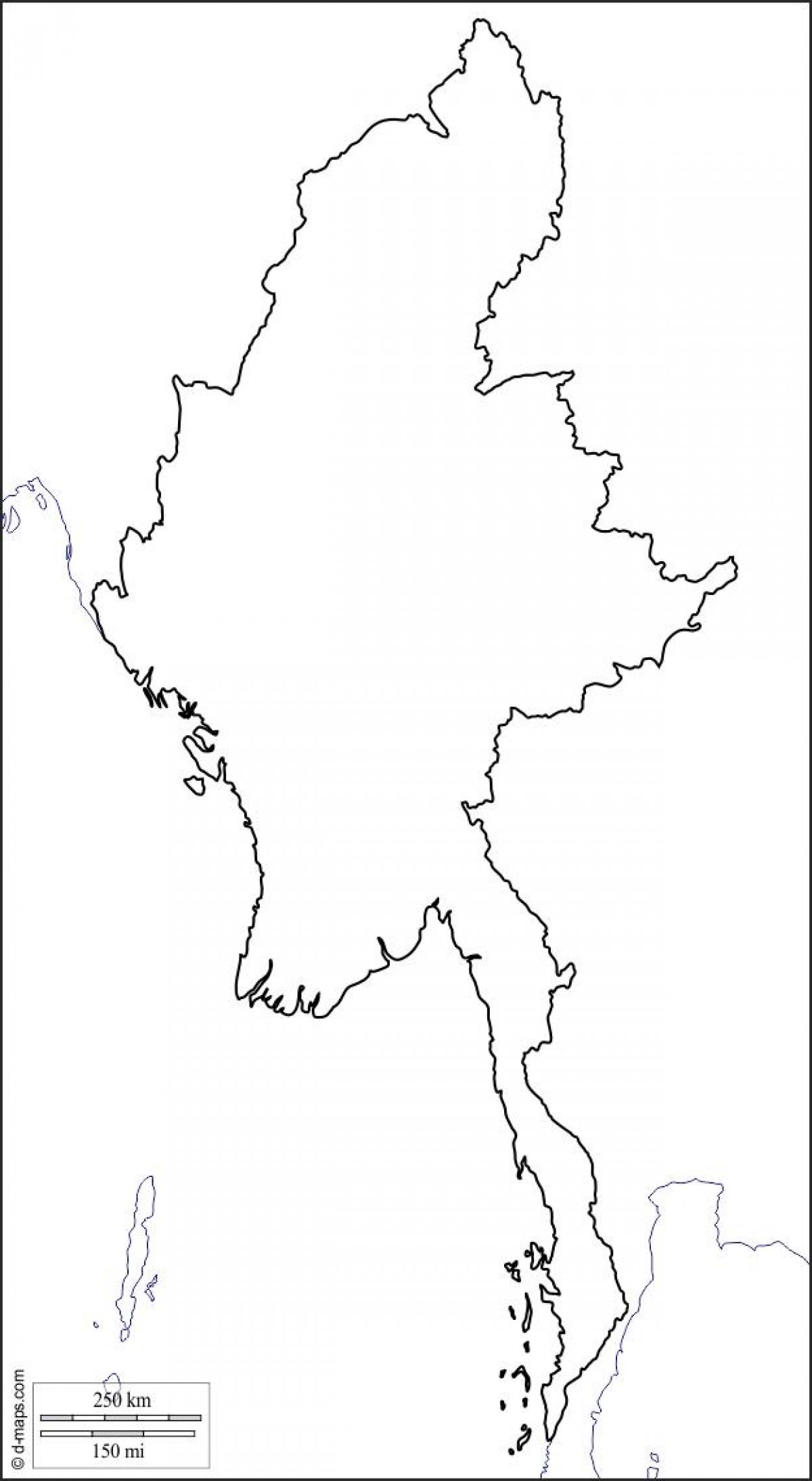 Kartta Myanmarin drawin