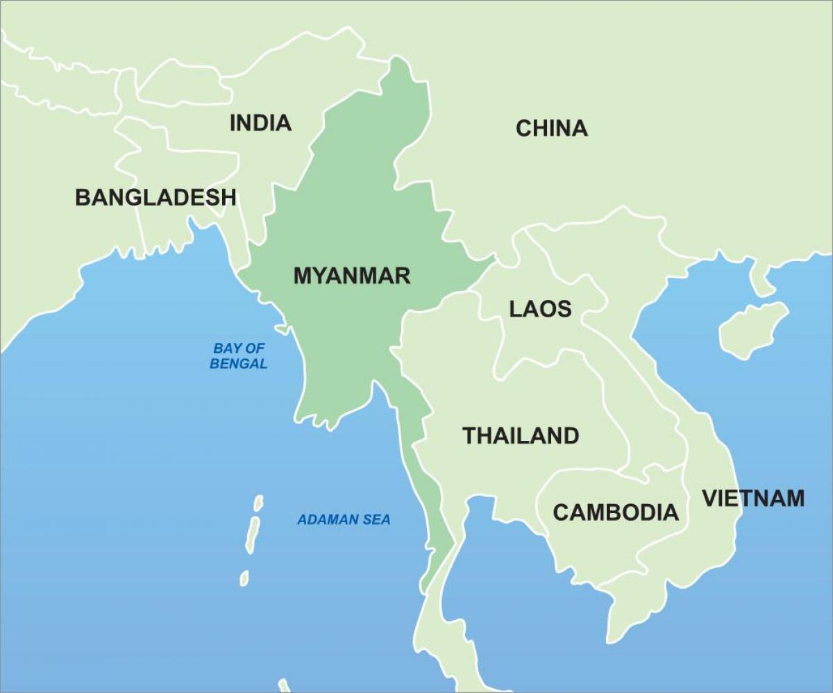 Myanmar on aasian kartta