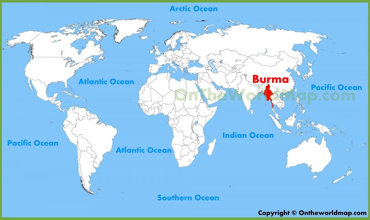 Burman sijainti kartalla
