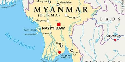 Myanmarin maa kartta