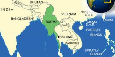 Burman tai Myanmarin kartta