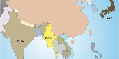 Myanmar vuonna maailman kartta