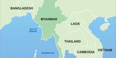Myanmar on aasian kartta